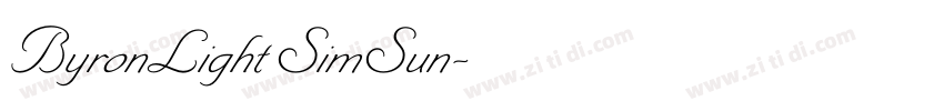 ByronLight SimSun字体转换